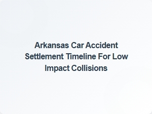 Arkansas Car Accident Settlement Timeline for Low Impact Collisions
